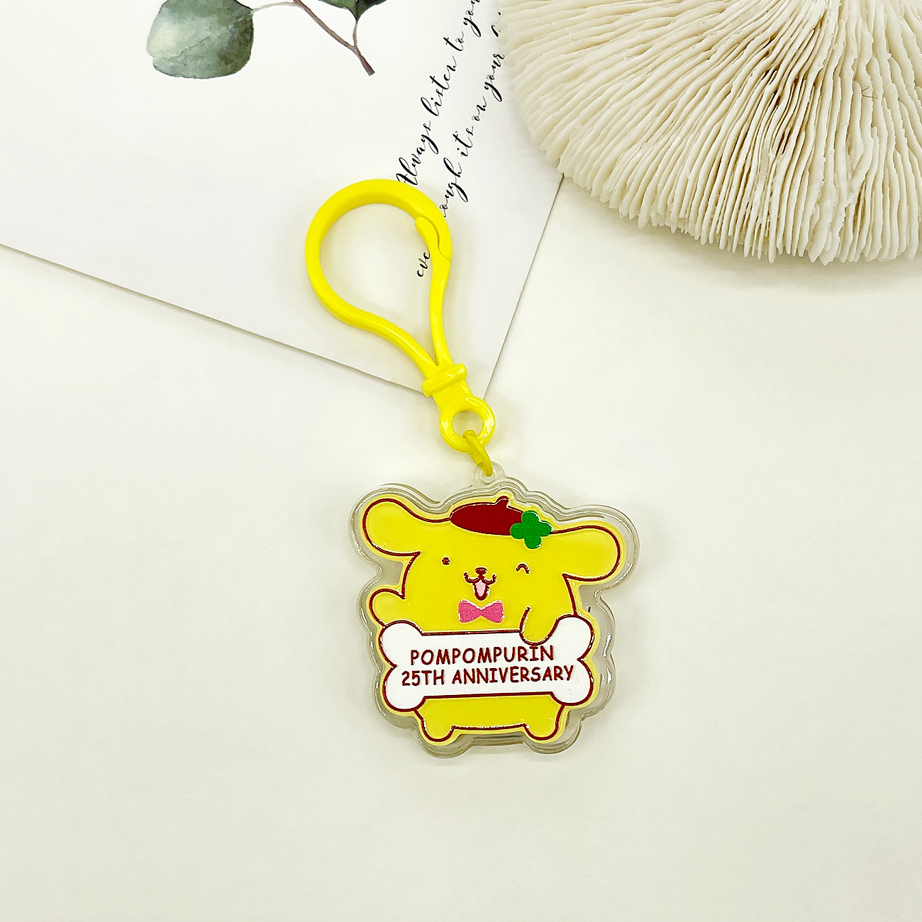 Móc khóa thẻ Acrylic Cute có đèn nhấp nháy móc chìa khóa phụ kiện túi xách balo oto cặp xách -Minkey