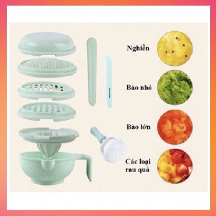 Bộ 9 dụng cụ chế biến đồ ăn dặm kiểu nhật cho bé