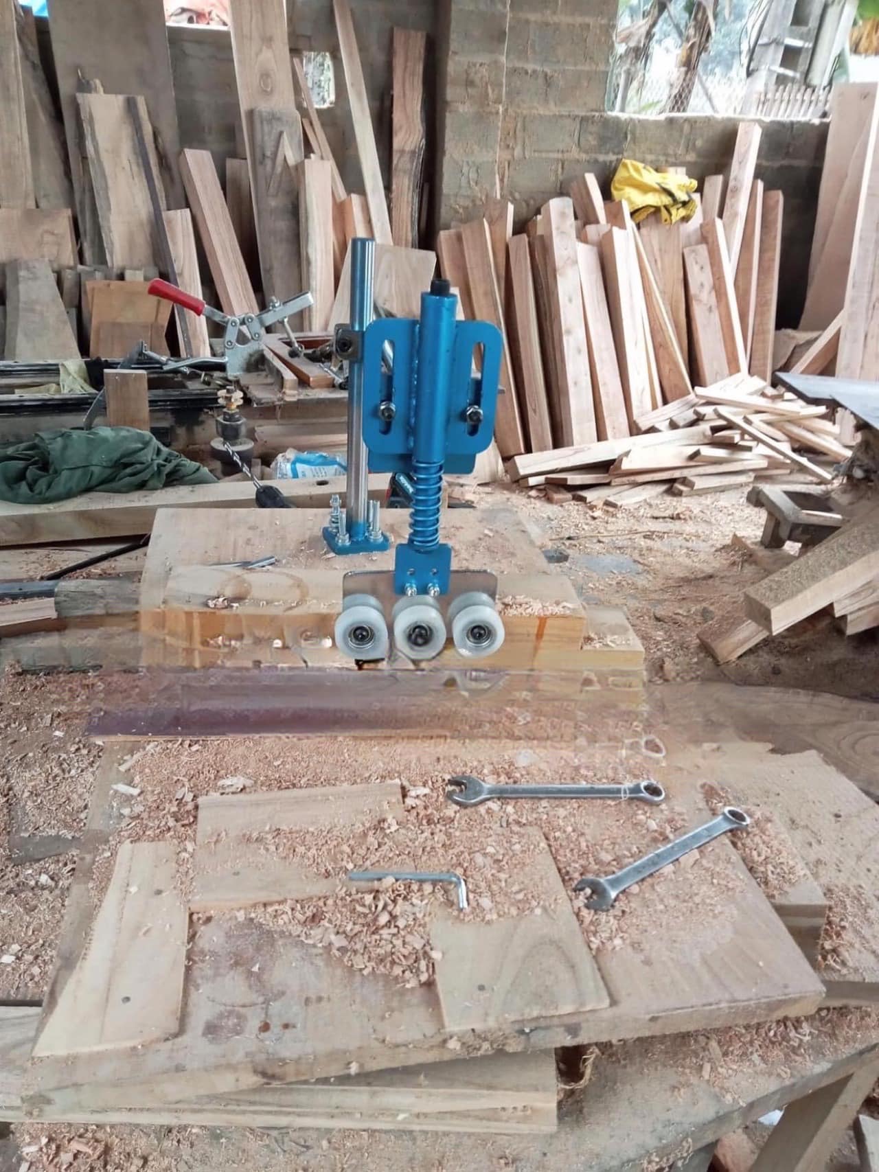 Bộ cữ tỳ phôi 3 con lăn