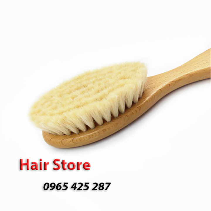 Chổi Phủi Tóc Cán Gỗ Lông Mềm Mại