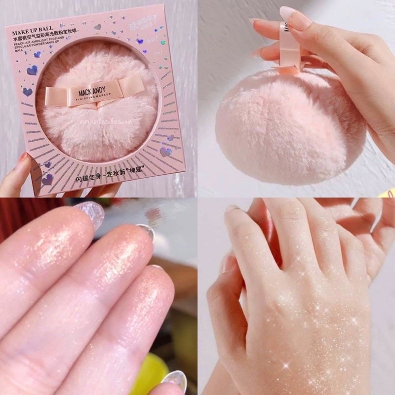 Bông phấn bắt sáng nhũ highlight Mack Andy nội địa trung Võ Hà Linh Review