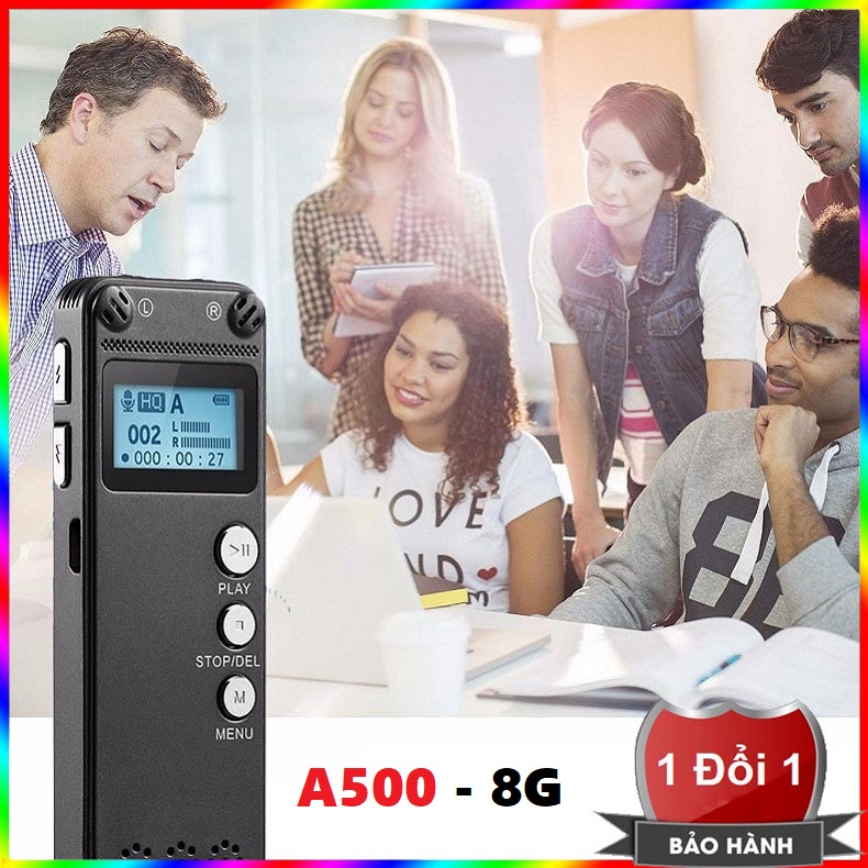 Máy ghi âm cầm tay cao cấp - Bộ nhớ trong 8GB - Digital voice recorder A500