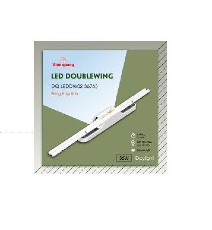 Bộ Đèn Led Doublewing Điện Quang 36W (BÓNG THỦY TINH) (ĐQ LEDDW02 36765)