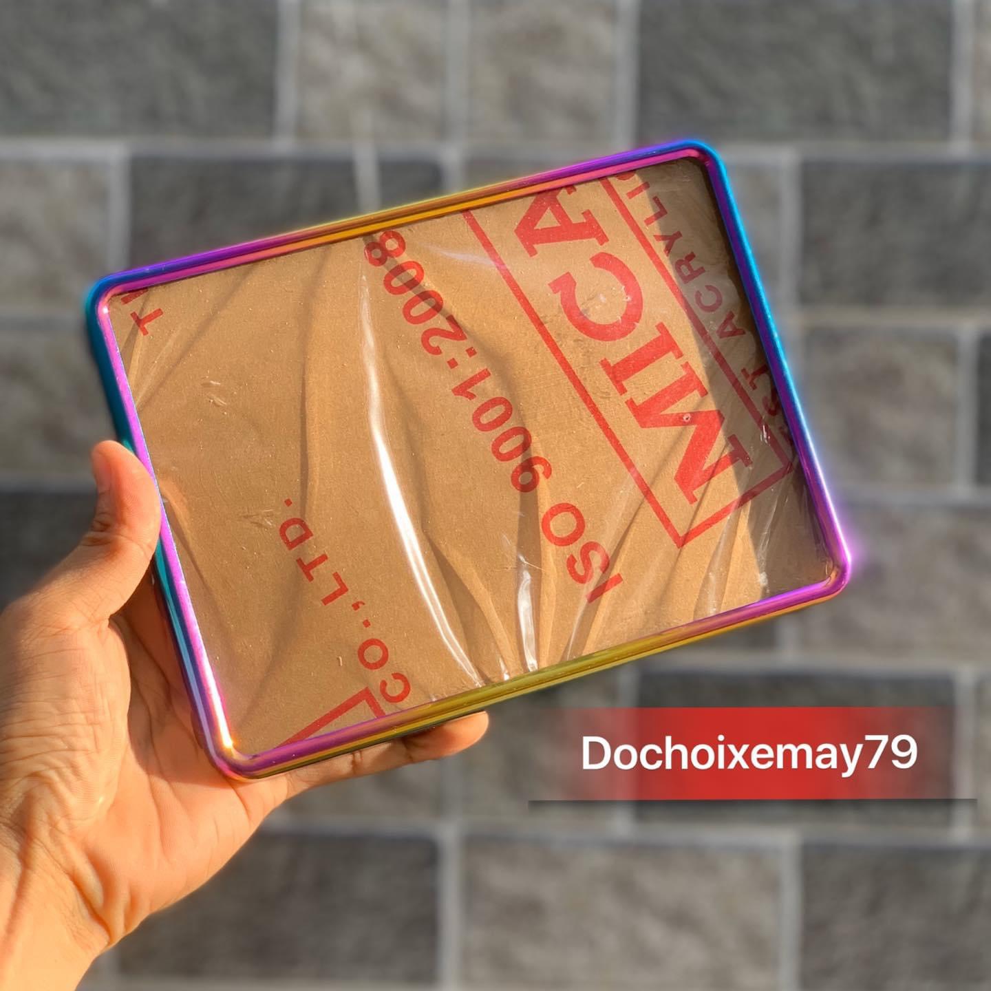 Frame number plate titanium gift with front glass Mica