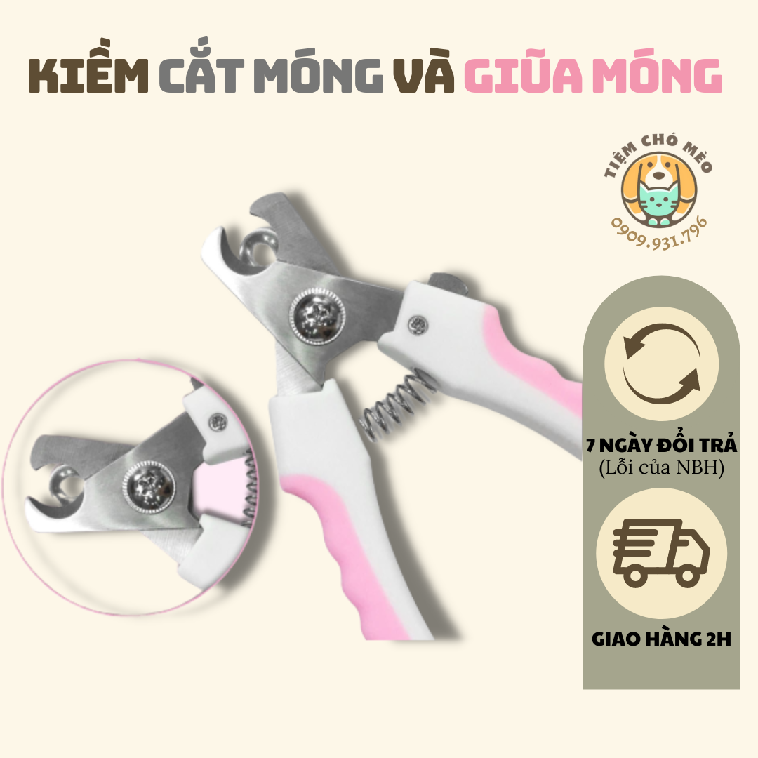 KIỀM CẮT MÓNG VÀ GIŨA MÓNG CHO CHÓ MÈO