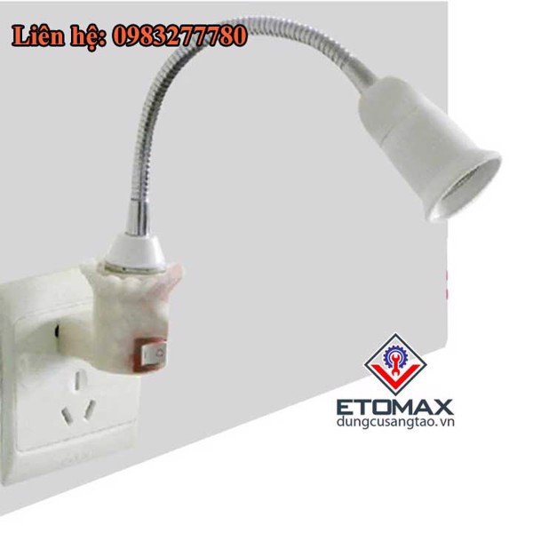 Đui đèn nối dài dây uốn E27
