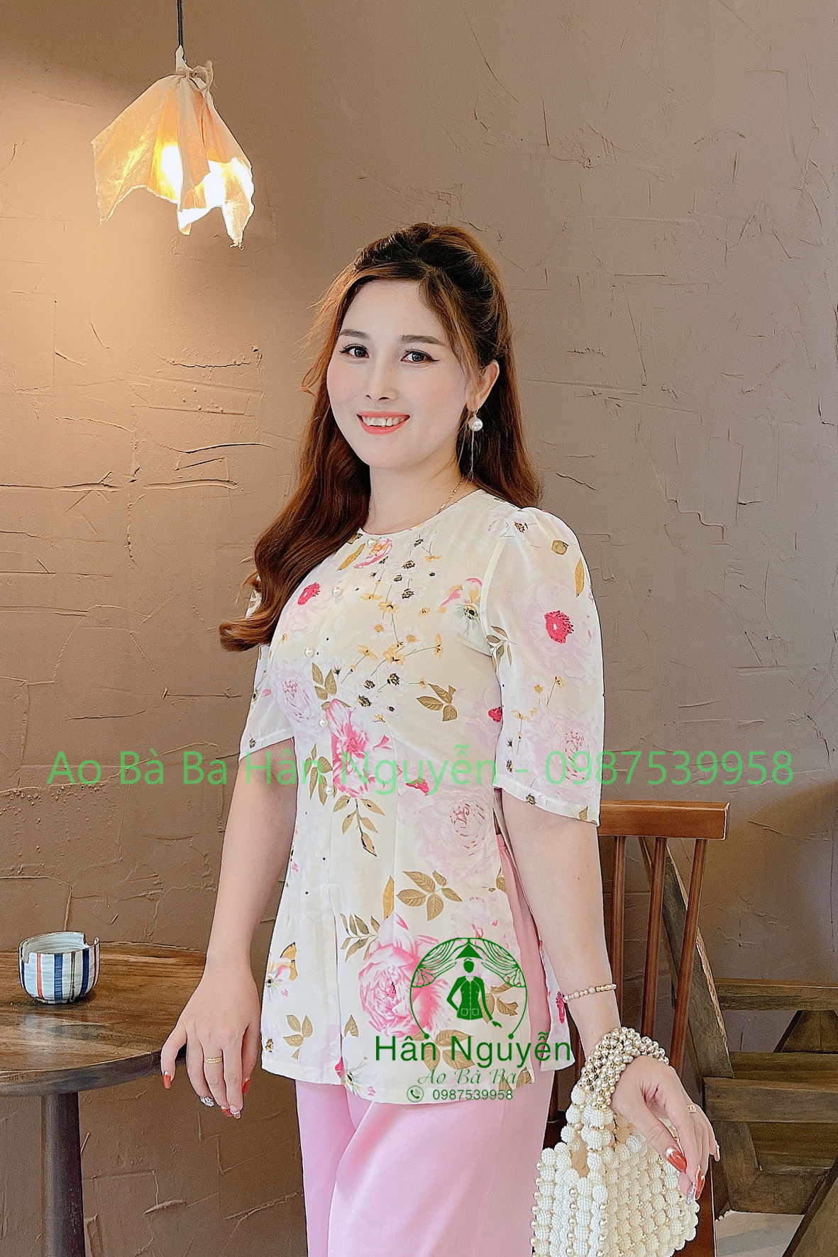 ÁO BÀ BA VOAN CỔ TRÒN