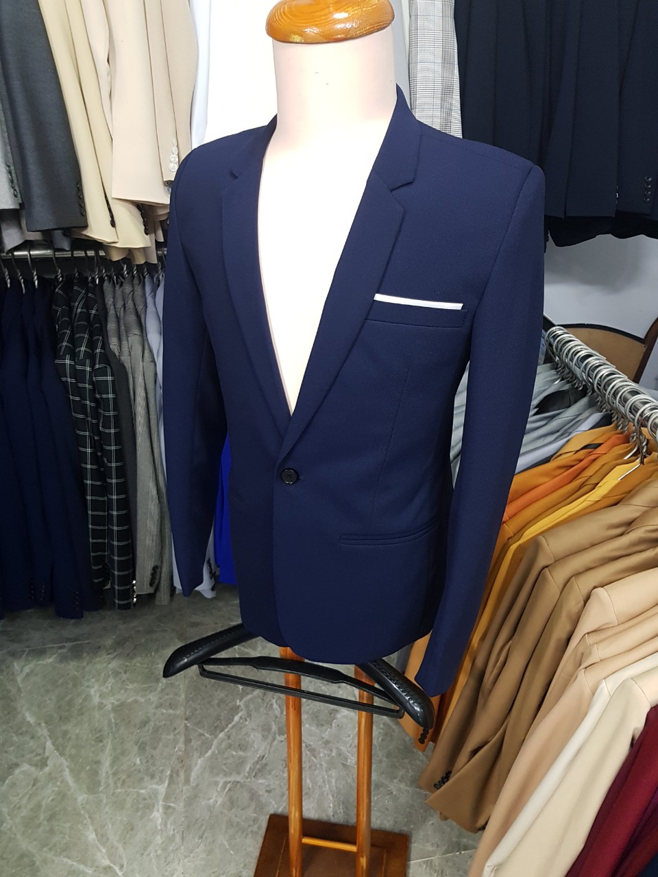 Áo Vest Nam Thời Trang(Xanh Đen)