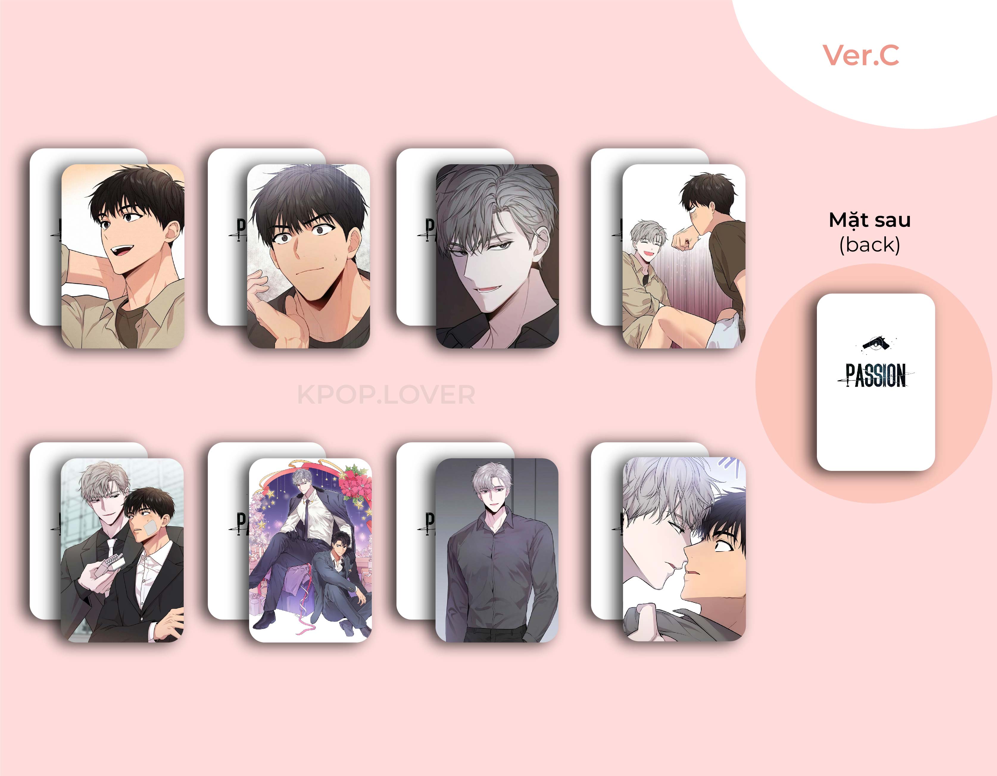 SET 8 CARD BO GÓC PASSION