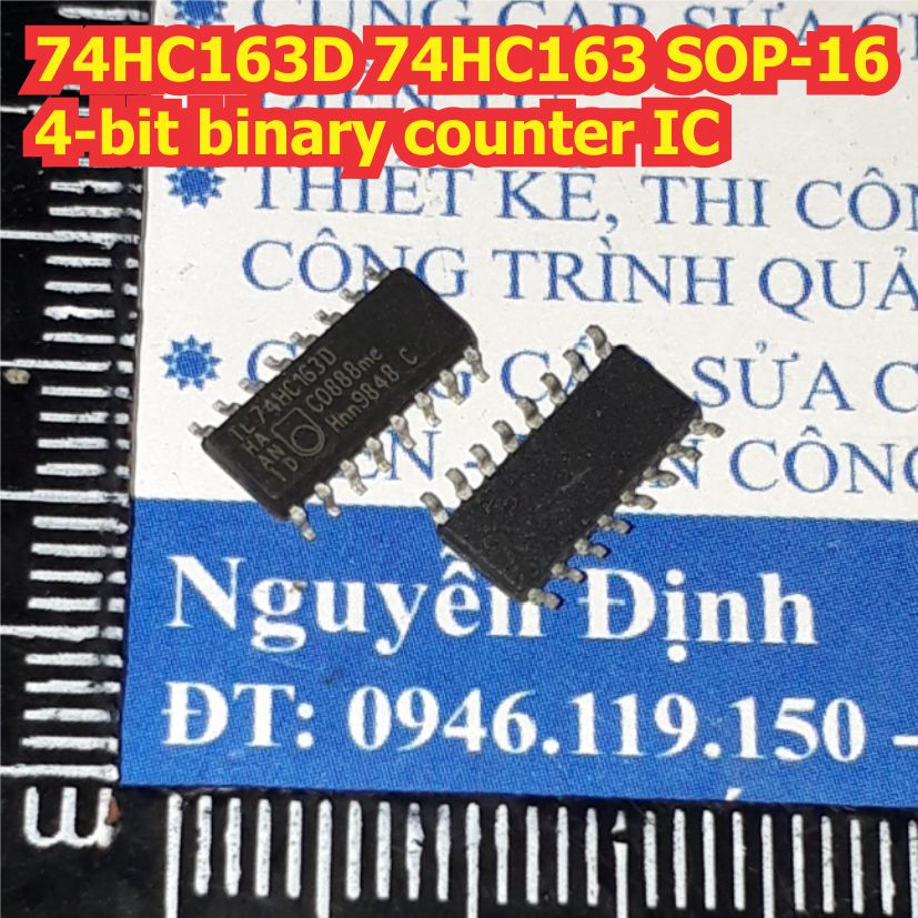 2 con 74HC163D 74HC163 SOP-16 4-bit binary counter IC kde1418