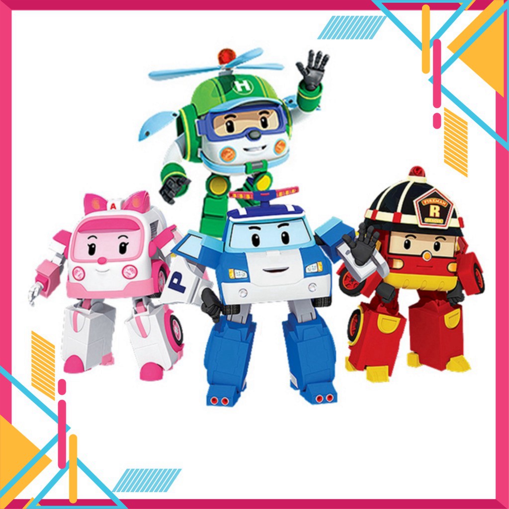 Đồ chơi biến hình biệt đội xe robocar Poli 2 trong 1