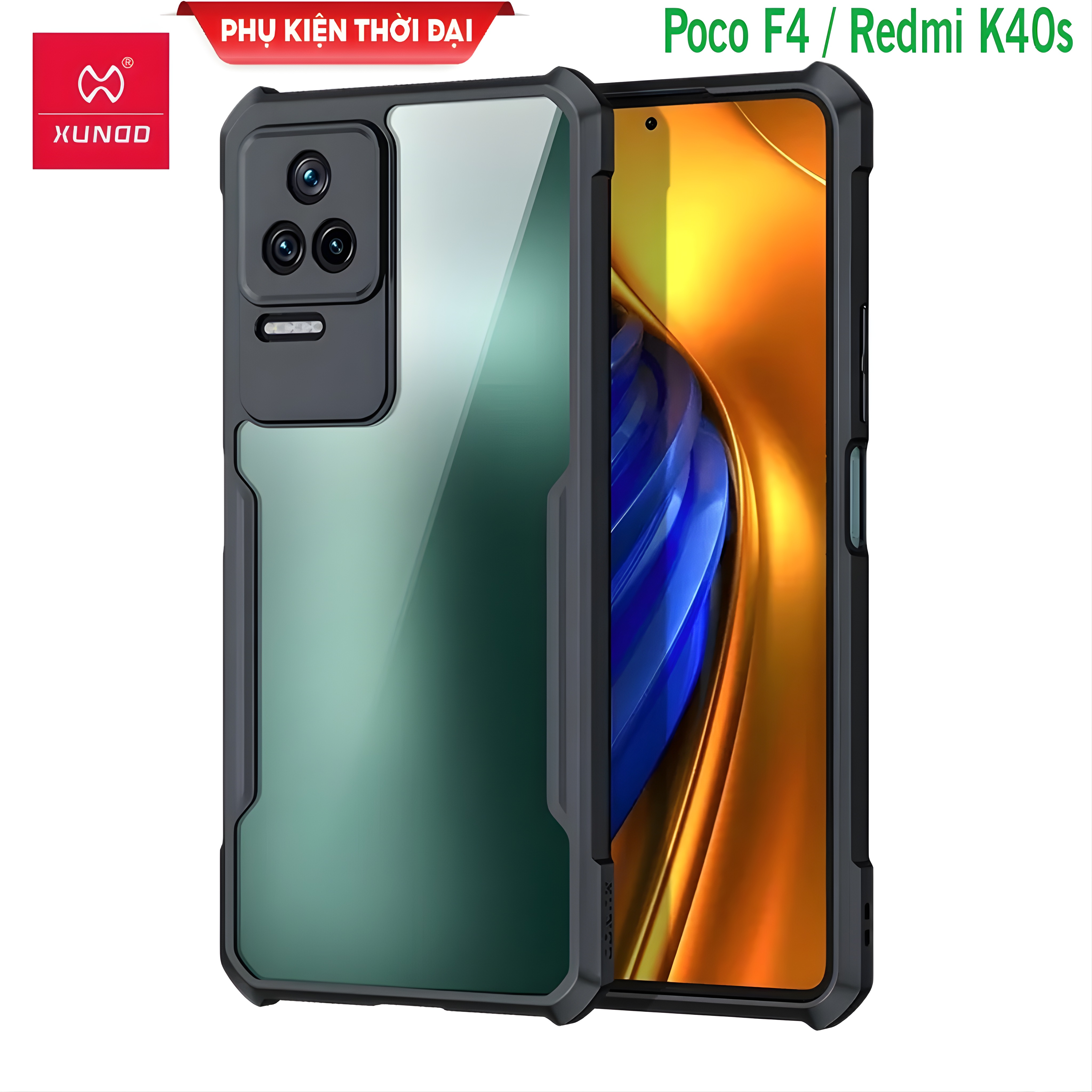 Ốp lưng Xundd Redmi K40s / Poco F4 chống sốc lưng trong viền màu bảo vệ camera cao cấp