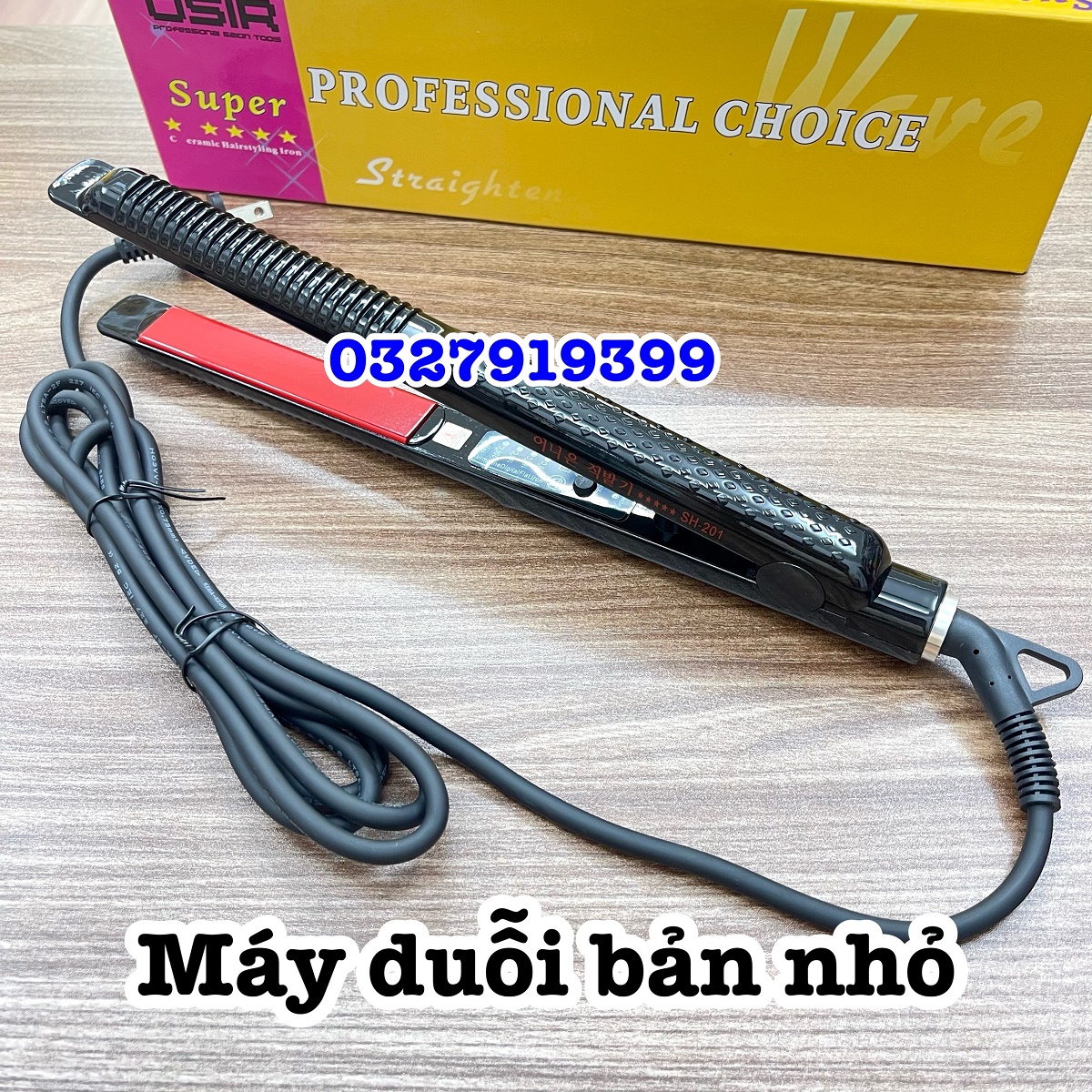 HQ Máy duỗi tóc bản nhỏ Hàn Quốc 201, Kích thước 30cm, 5 mức chỉnh nhiệt, Dây điện 1.8m, Chống dính, Thiết kế trẻ trung, Bảo hành 03 tháng