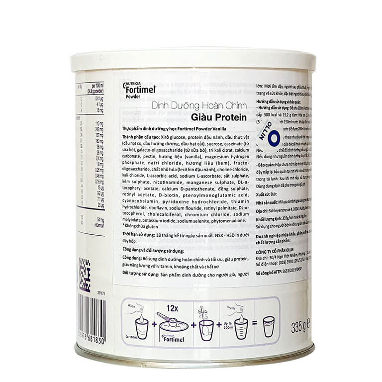 Sữa Fortimel Powder 335g  Date T3/2024