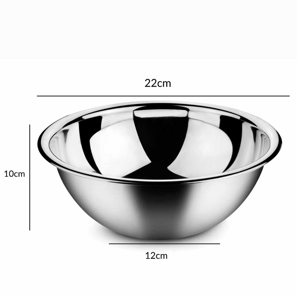 Bát inox rửa mặt size 22cm dùng cho spa