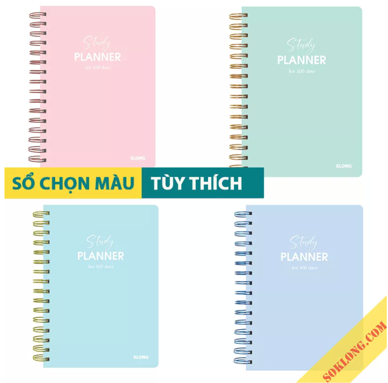 Sổ Study Planner for 100 days A5 Klong MS946-VPPKLONG