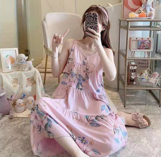Váy 2 Dây Lanh Mặc Nhà VN60