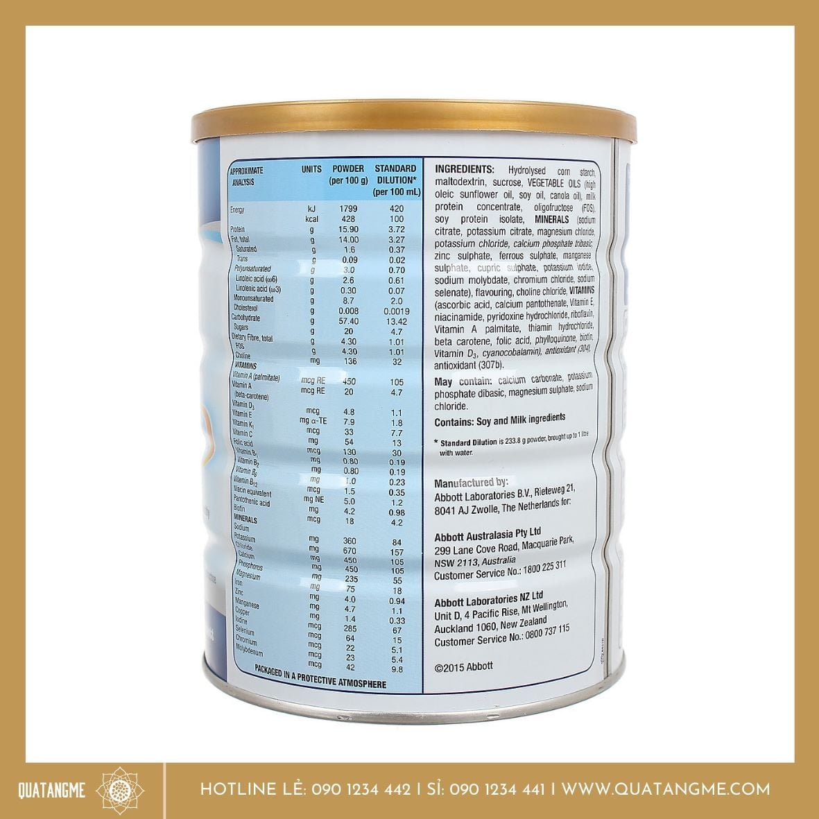 Sữa bột Ensure Úc Complete balanced nutrition 850g của Abbott