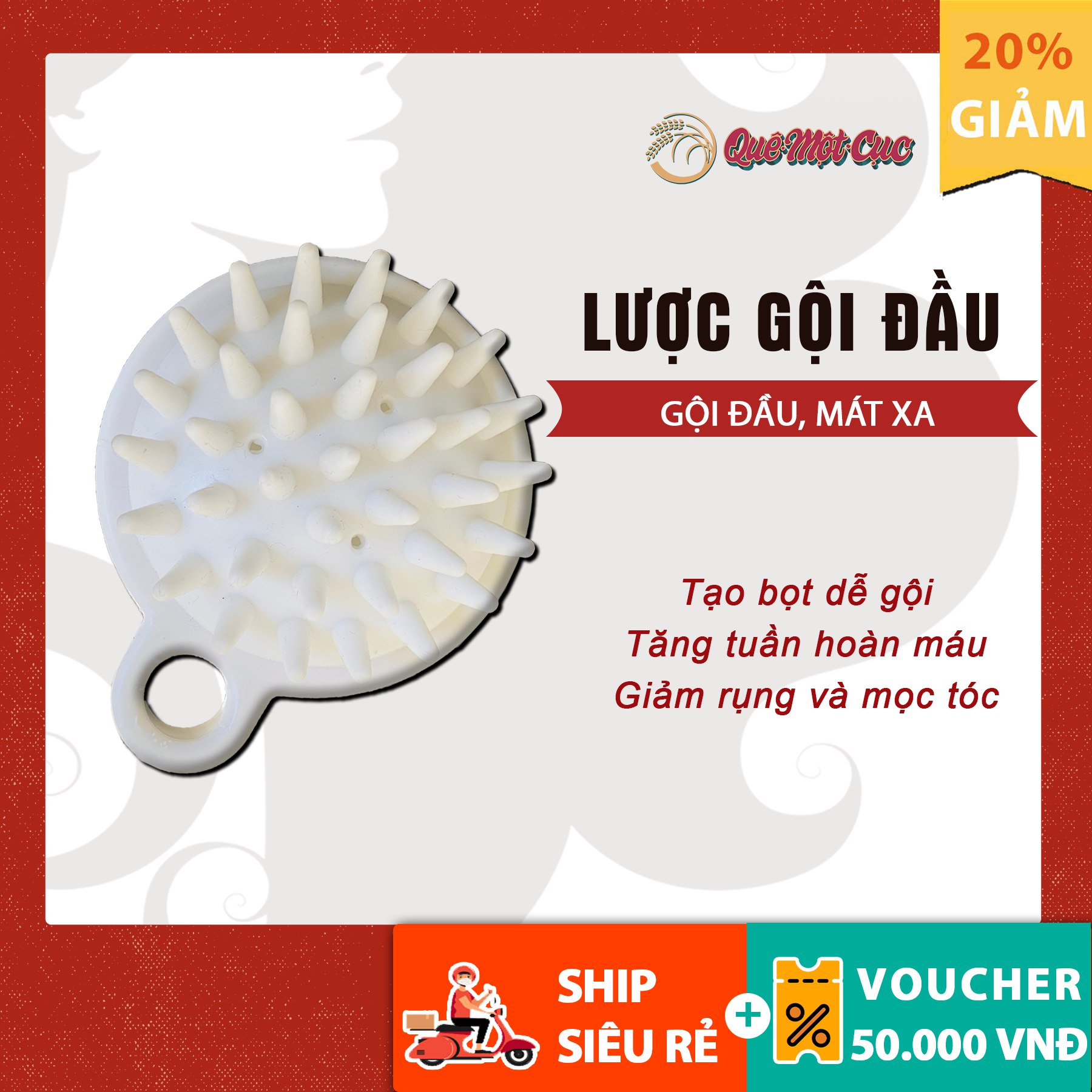 Lược gội mát xa da đầu