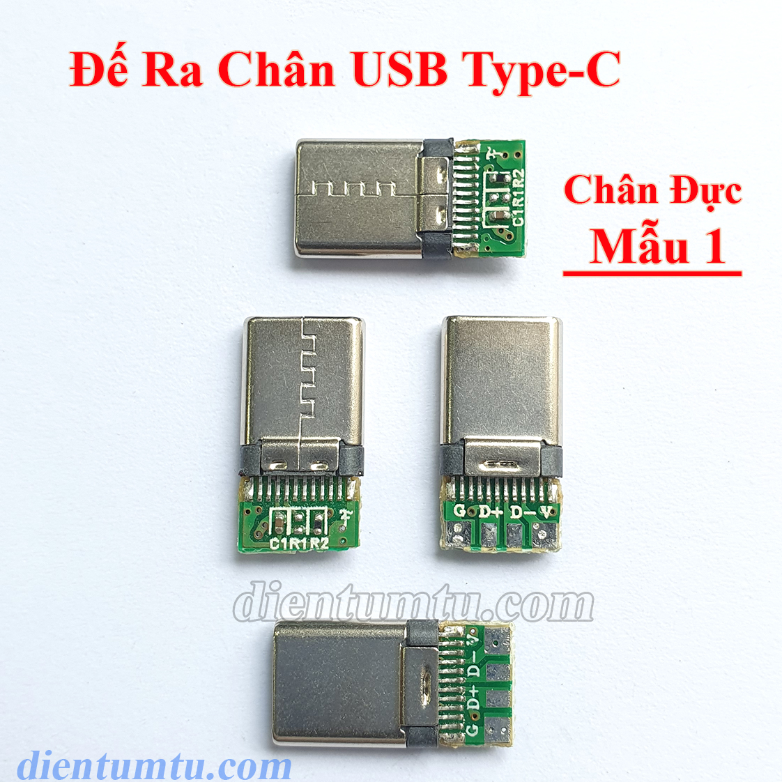 Đế ra chân USB 3.1 Type-C (Chân sạc - Đầu Đực - Đầu Cái)