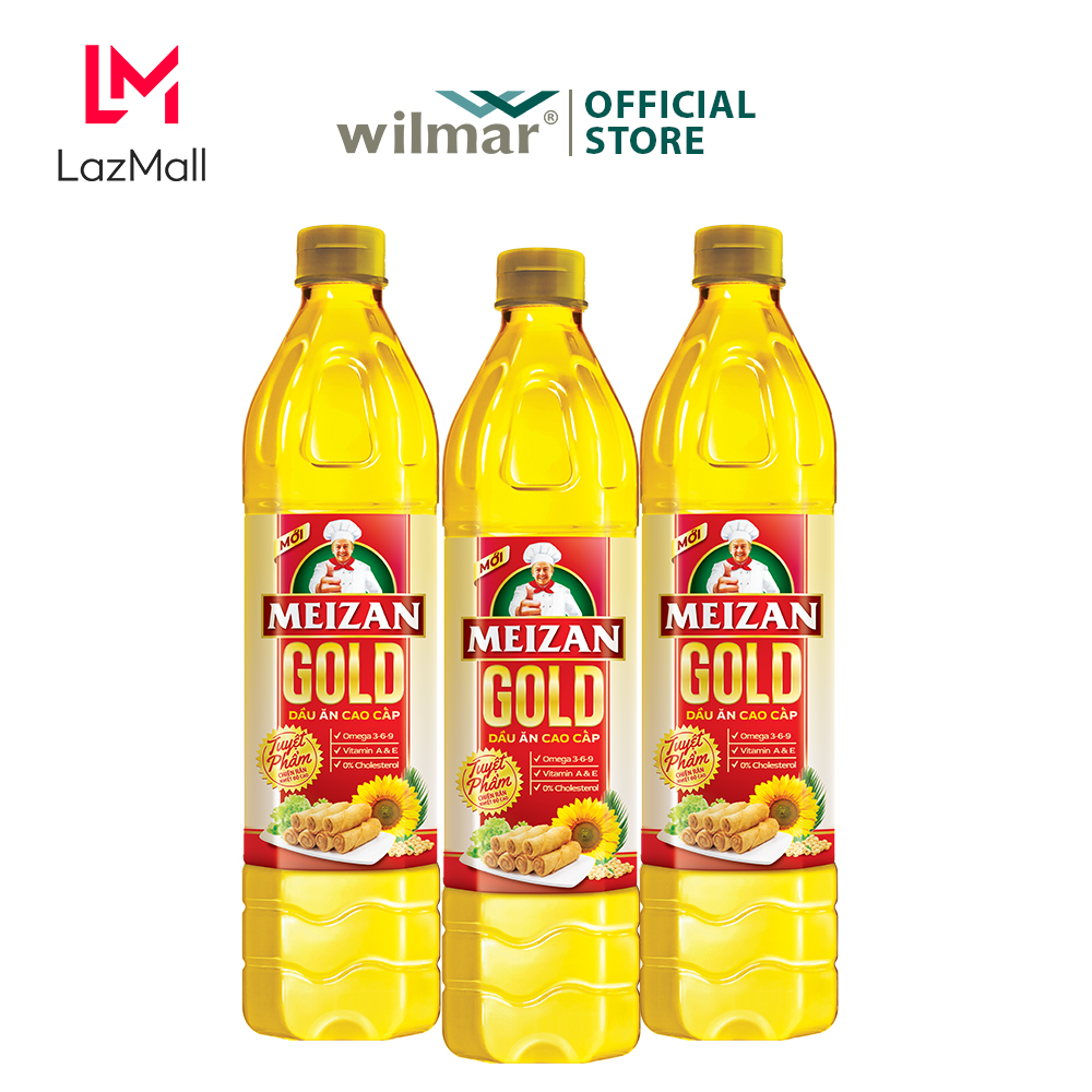 [Combo 3 chai] dầu ăn Meizan Gold 1L