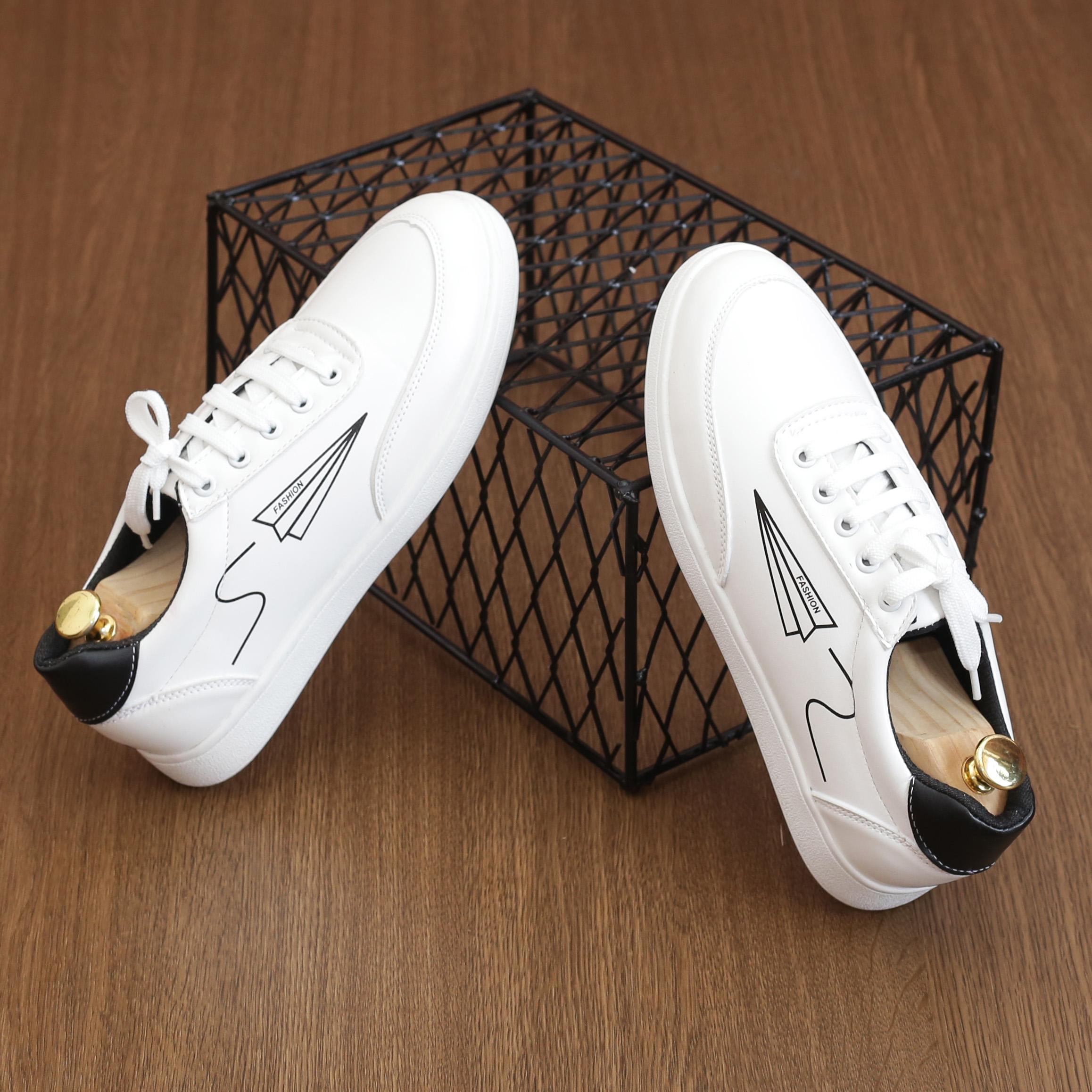 Giày sneaker nam thể thao trắng (Trường Giày Mã M8SNK)