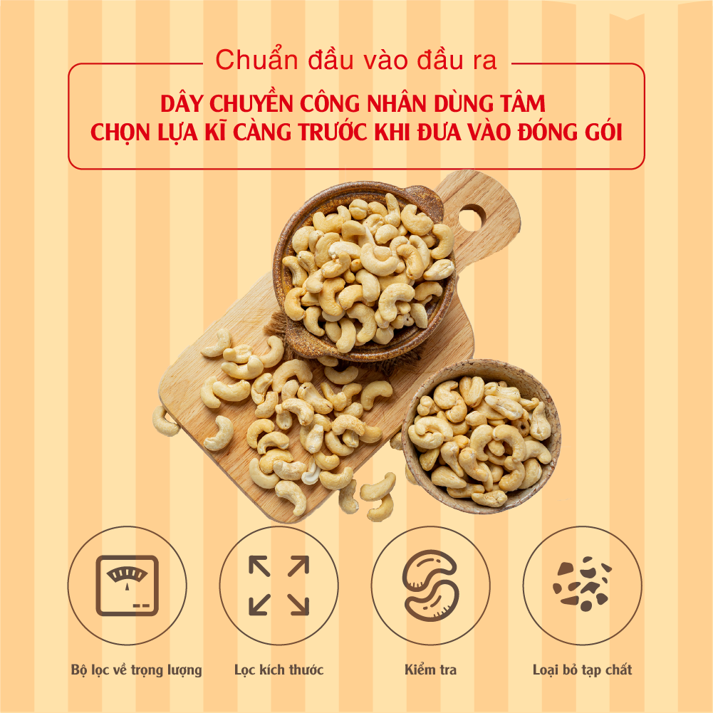 [Chính hãng] Hạt Điều Không Muối 1kg Dan D Pak