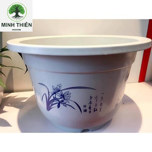 [HCM]Chậu nhựa hoa văn 36cm*24cm