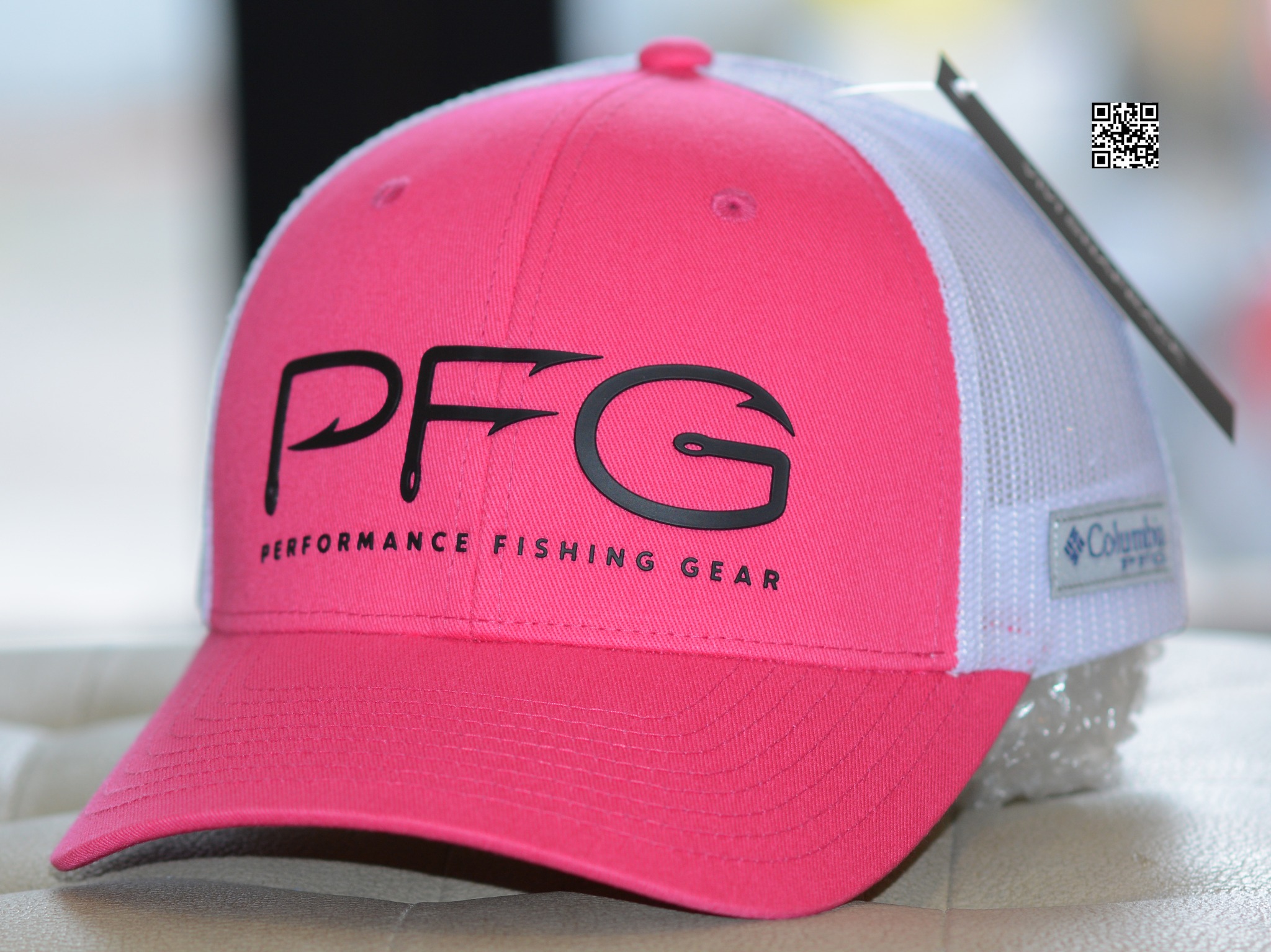 Nón lưỡi trai lưới columbia cap nam nữ thời trang màu xanh navy hồng xám  ghi logo PFG,mũ thể thao Columbia PFG Hooks trucker fitted cap {Hình thật}