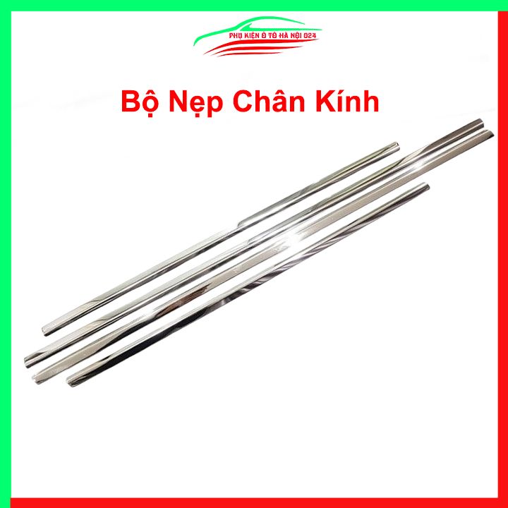 Bộ nẹp viền chân kính, cong kính ô tô Honda City 2015-2020 Inox sáng bóng chuẩn form, trang trí bảo vệ xe hơi
