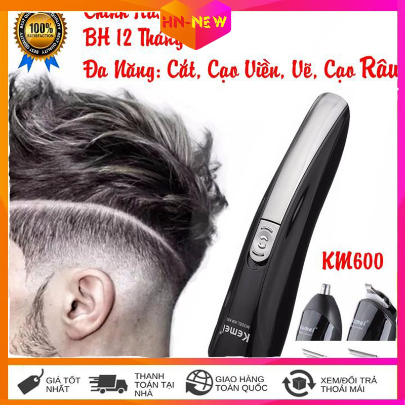 Tông Đơ Cắt Tóc Hàn Quốc, Tông đơ cắt tóc đa năng 10 trong 1 KEMEI 600 - Bộ dụng cụ đa dụng tiện lợi , Bảo hành 2 năm toàn quốc cao cấp