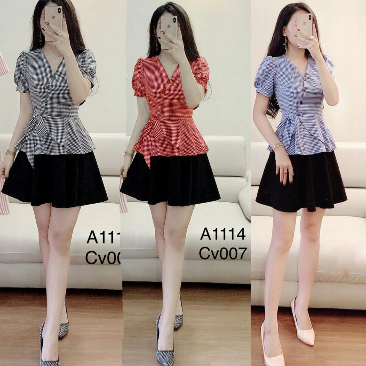 [HCM]Áo sọc thắt nơ eo hottrend