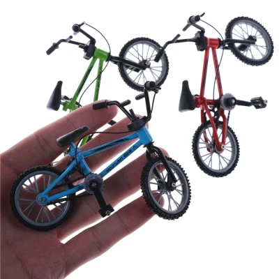 VG0P255 High quality Alloy Model Toys Brake Rope Finger Bicycle for Boys Mini Bike Mountain Bike Mini Finger Bike Finger Bmx Bike