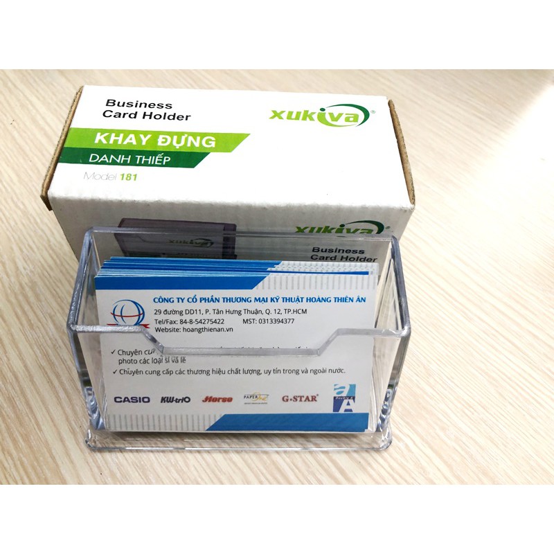 HỘP ĐỰNG DANH THIẾP, CARD NGHIÊNG XUKIVA Kích thước : 10,8 x 4,6 x 5,5 cm