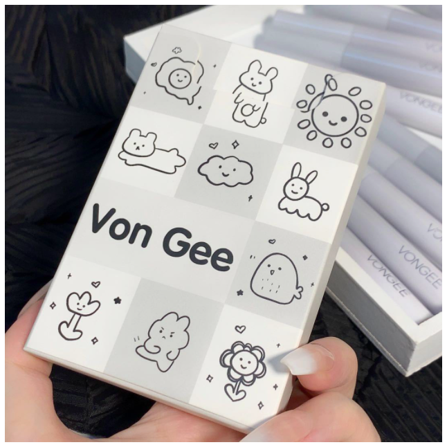 Son Kem Lì Vongee Gấu Trắng 5 Cây | Son môi lì giá rẻ dưỡng môi dành cho học sinh set 5 cây Vongee gấu xám