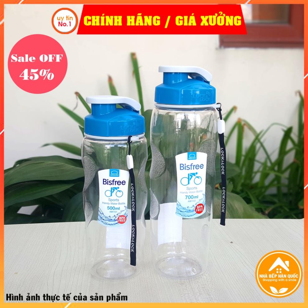 Bình nước thể thao Lock&Lock Handy Bottle 500ml & 700ml ABF722 [Chính hãng]