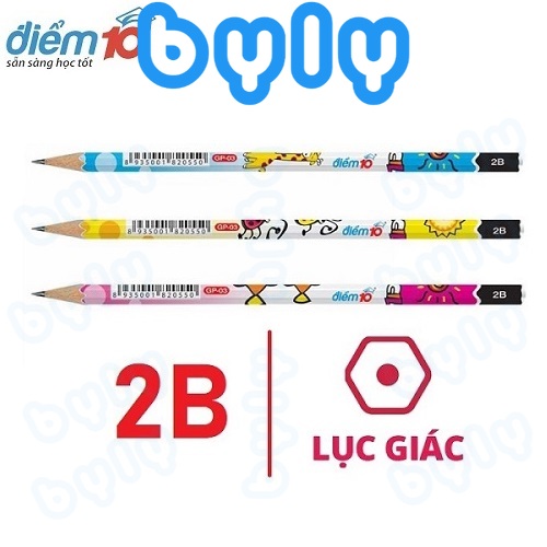 Bút chì gỗ 2B Điểm 10 - sản phẩm chính hãng Thiên Long - TP-GP03 - ByLy Store