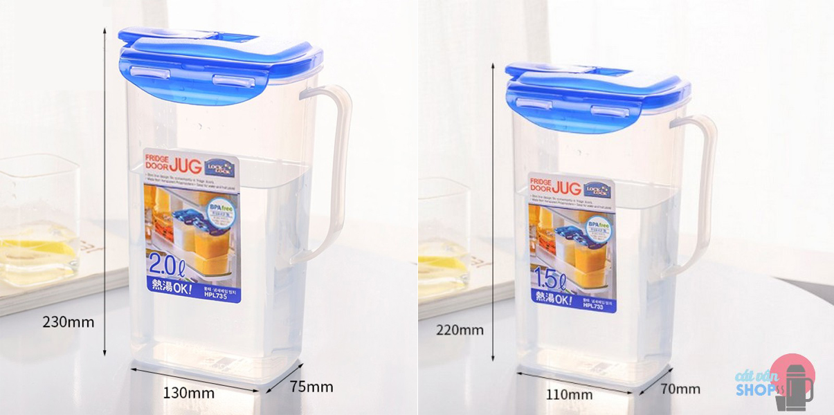 [HCM] Bình nước Lock&Lock dạng rót 1.5L HPL733  2L HPL735  3L HAP607