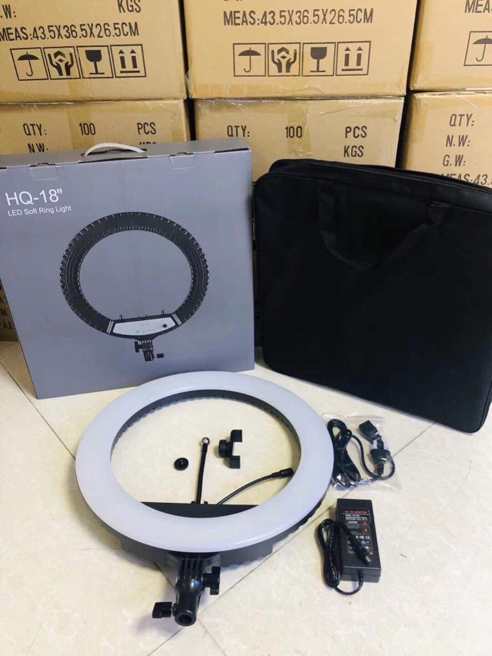 Đèn Livestream sáng da HQ18 45cm siêu sáng một kẹp hỗ trợ bán hàng livestream facebook - bigo - quay tiktok, studio,  make up trang điểm phun xăm thẩm mỹ, spa, nối mi tiệm tóc bán hàng online - chính hãng, giá rẻ bao thị trường bh 12th