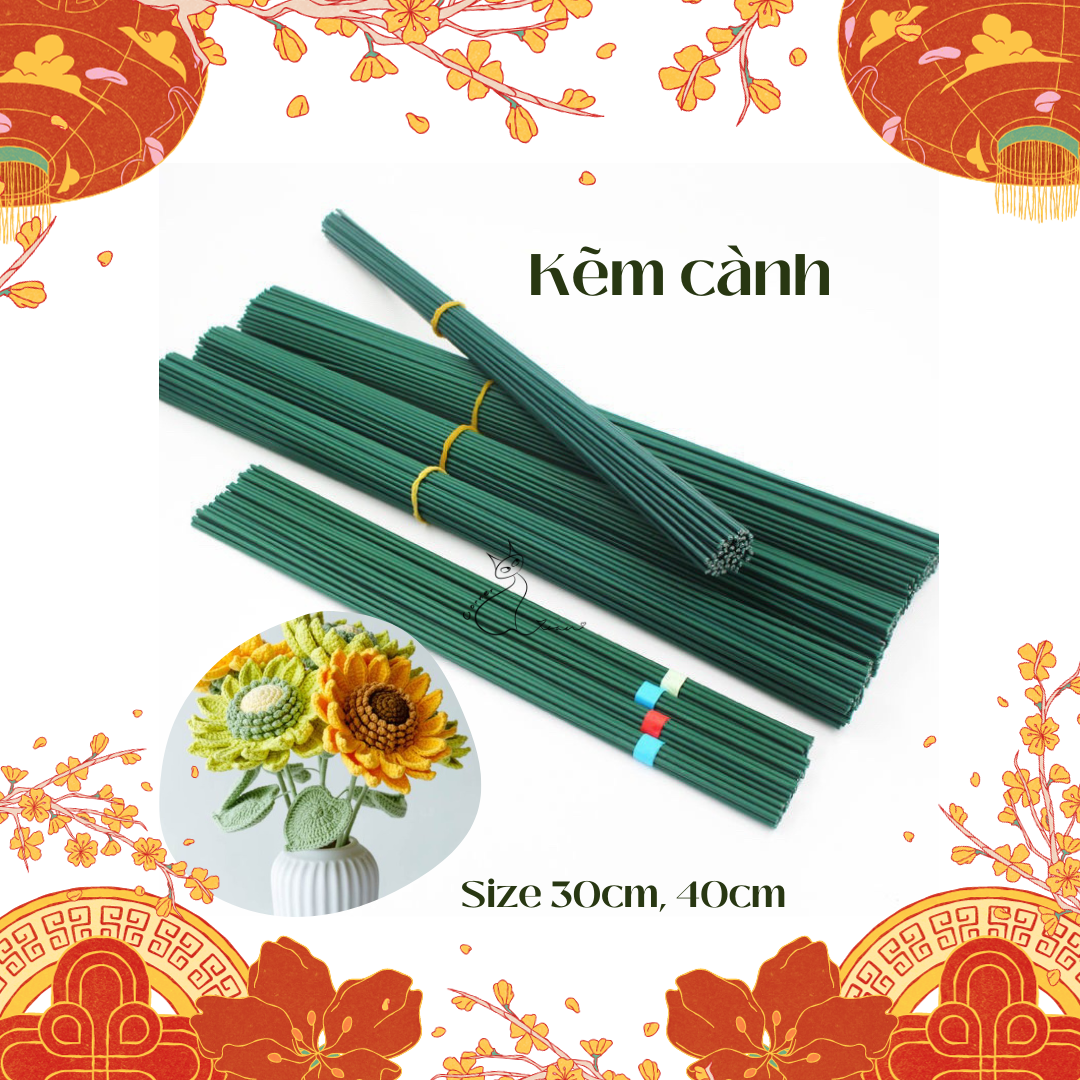 Kẽm làm cành hoa len | Kẽm hoa DIY (size 30, 40)