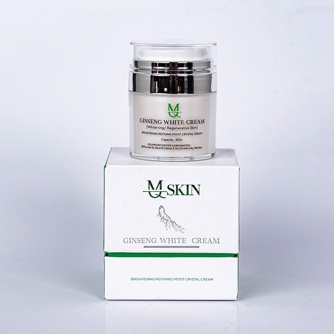 Kem nhân sâm dưỡng trắng tái tạo da mq skin ginseng white cream 30g - 8936117150036