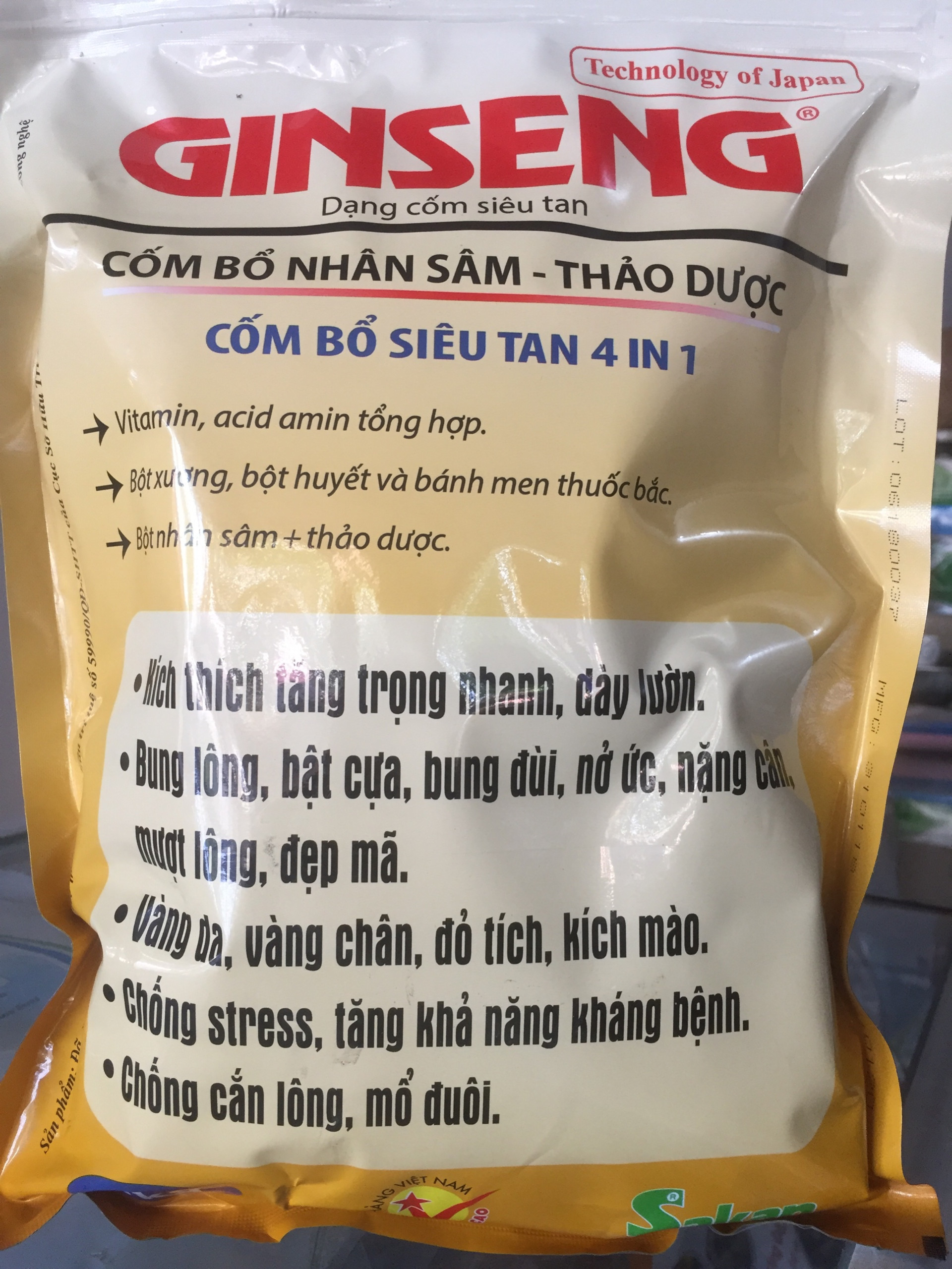 Ginseng- Nhân sâm cho vật nuôi 100g