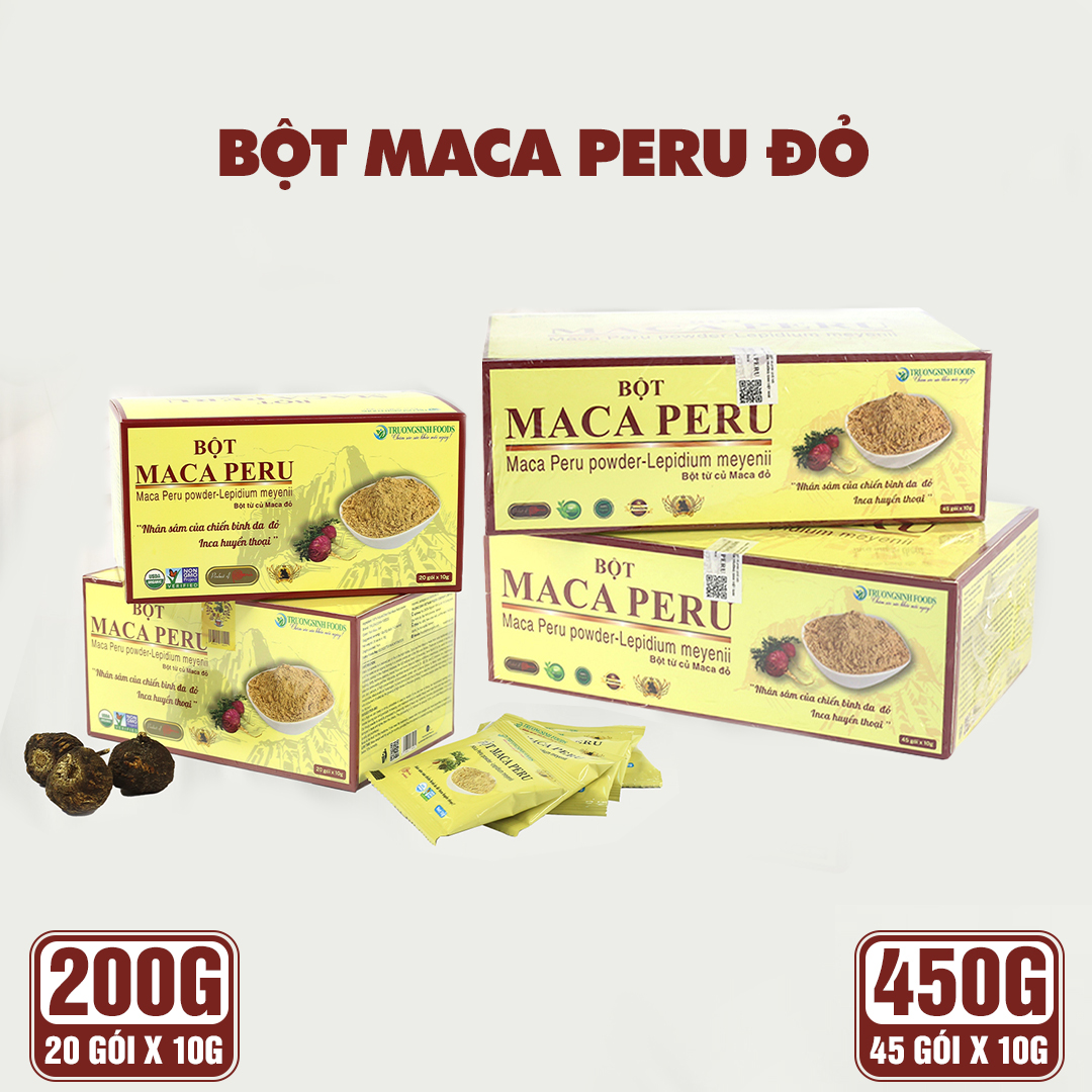 BỘT SÂM MACA PERU ĐỎ - Maca for women - Hộp 200g, 450g