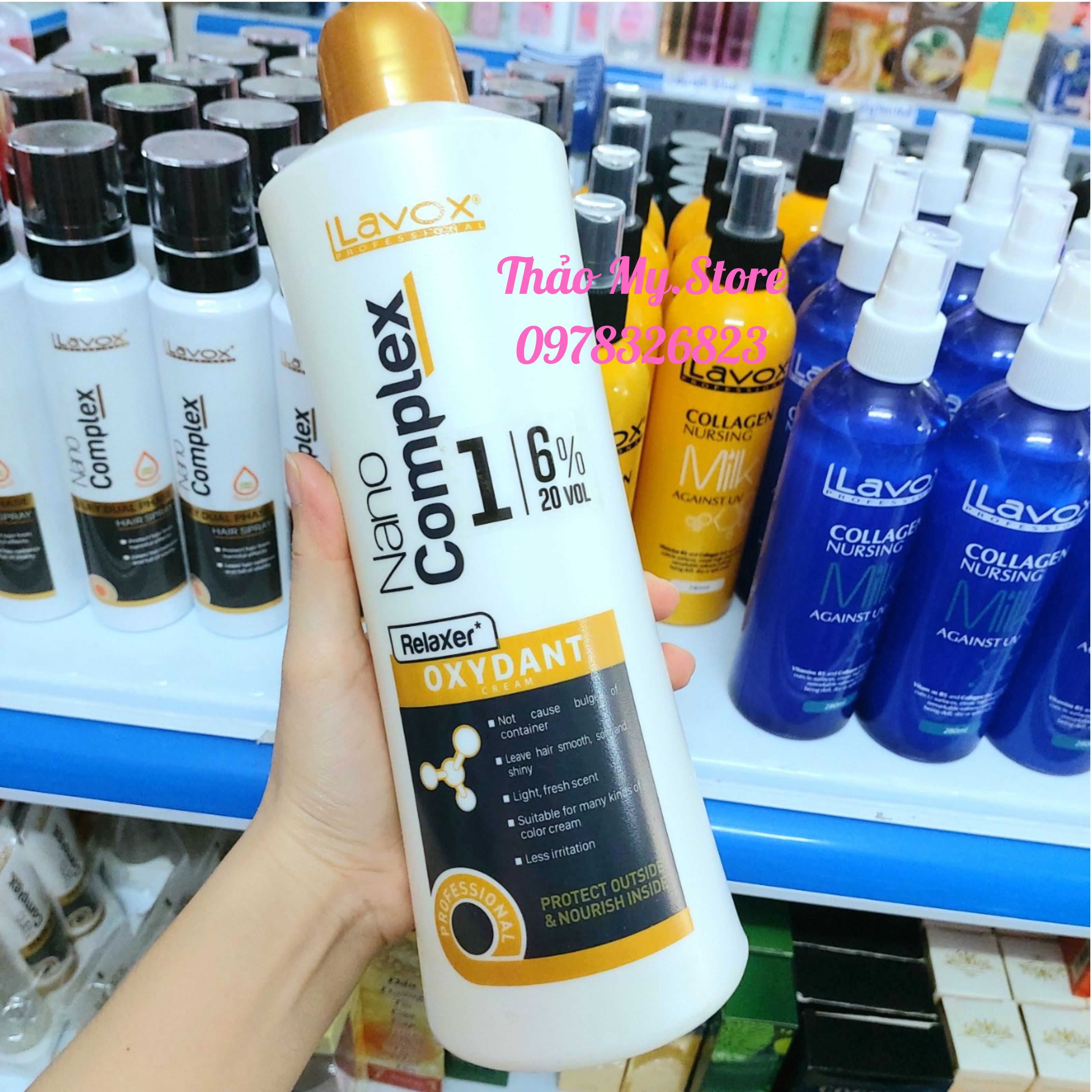Oxy Trợ Nhuộm Lavox Nano Siêu Dưỡng 1000ml - Oxy thơm