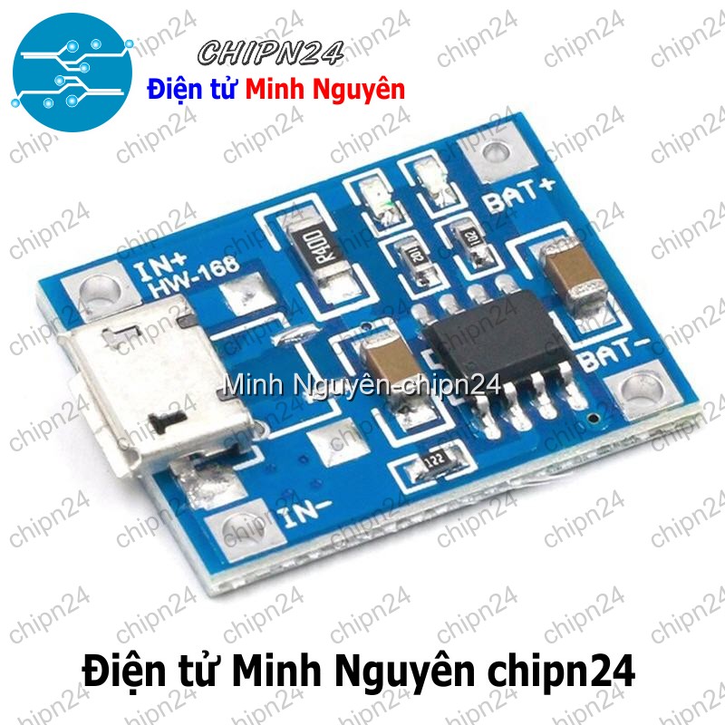 [1 cái] (F20.2) Mạch Sạc Pin TP4056 Cổng Micro USB (Mạch sạc pin 18650) - HH001509