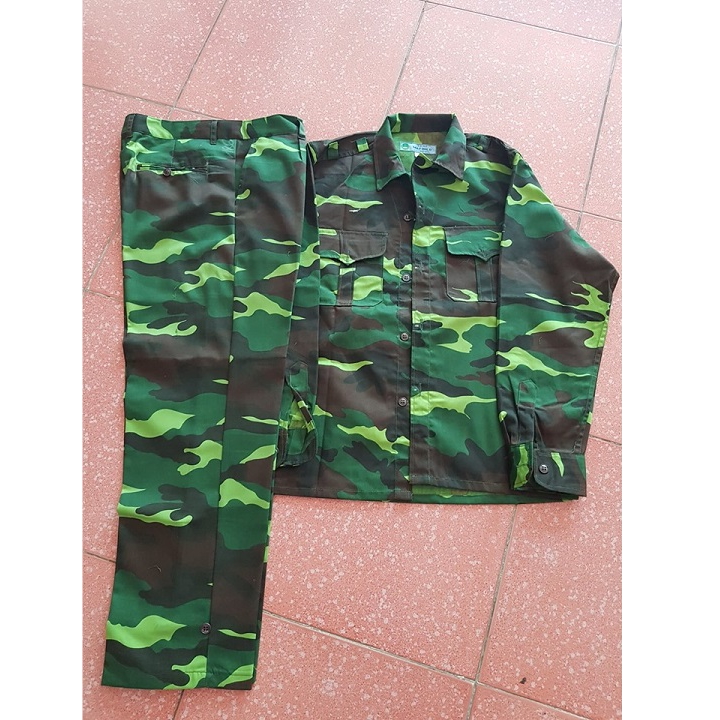 Blue camouflage work set, thick burlap work safety clothes ..