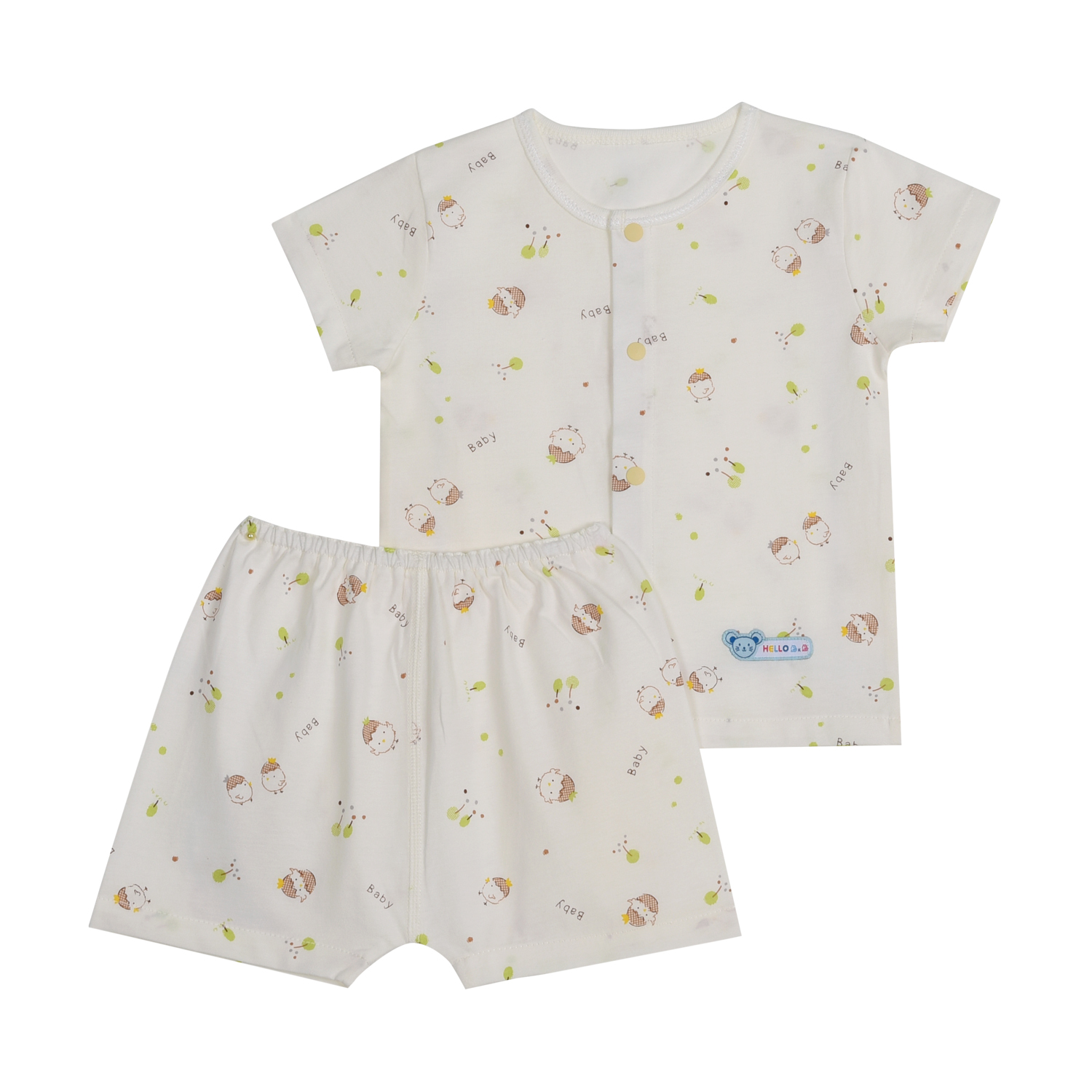 Bộ Sơ Sinh Bông  BN1008 (Hình in ngẫu nhiên)  - HELLO BB