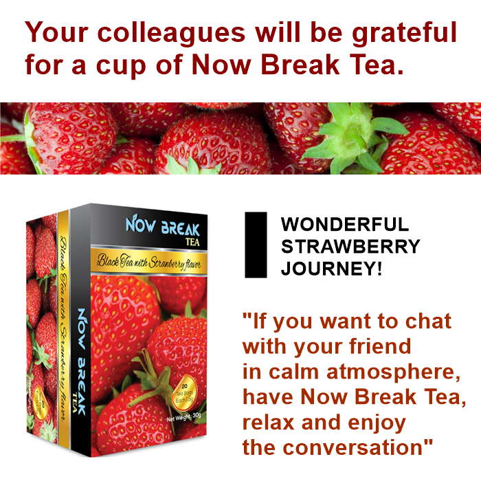 Trà Dâu Tây Now Break Tea, 20 túi trà
