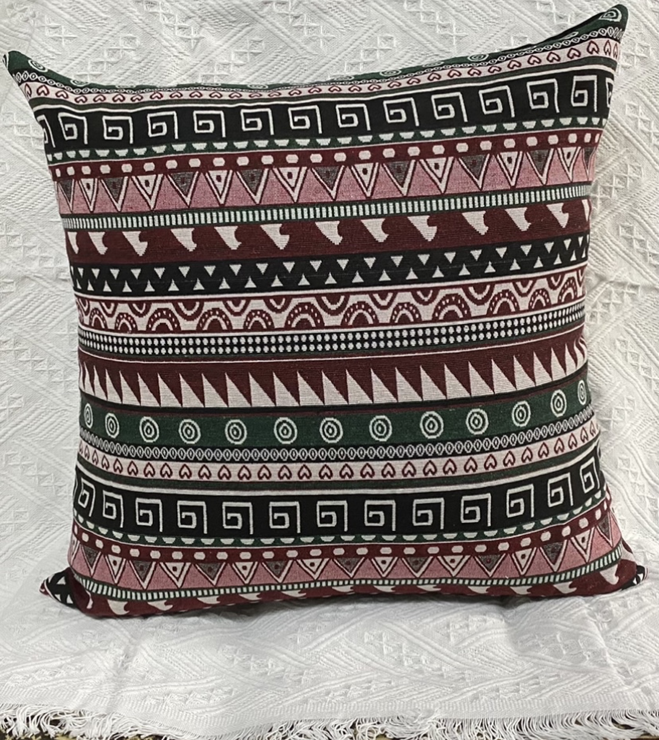 [ CHỈ VỎ ] VỎ Gối tựa lưng gối sofa gối trang trí Vải THỔ CẨM DỆT CAO CẤP SBK069