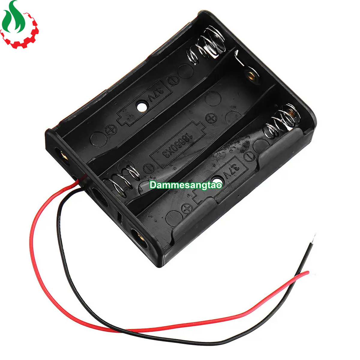 Đế pin 3 pin 18650 mắc nối tiếp có lò xo